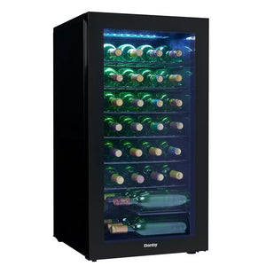 Danby DWC036A2BDB-6 36 Bottle Compact LED Lights Refrigerator Wine Cooler