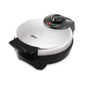 Oster 8" Nonstick Belgian Waffle Maker with Temperature Control, Silver