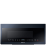 Samsung Smart Bespoke ME21A706BQN - Microwave oven - over-range - 2.1 cu. ft - 1000 W - navy steel with built-in exhaust system