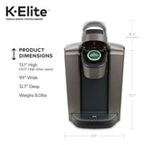 Keurig K-Elite Brushed Slate Single-Serve K-Cup Pod Coffee Maker