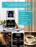 GEVI 10-Cup Programmable Grind and Brew Coffee Maker, 0.73 OZ