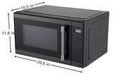 Hamilton Beach 1.1 cu. ft. Countertop Microwave Oven, 1000 Watts, Black Stainless Steel