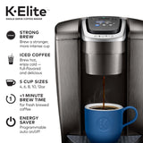 Keurig K-Elite Brushed Slate Single-Serve K-Cup Pod Coffee Maker