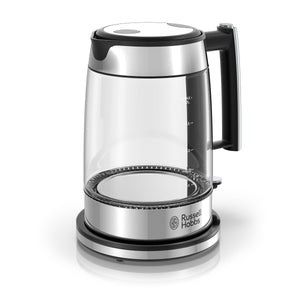 Russell Hobbs Glass 1.7L Electric Kettle, Black & Stainless Steel, KE7900BKR