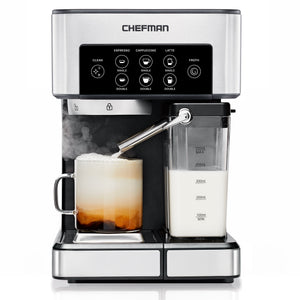 Chefman 1.8L Barista Pro Espresso Machine, Stainless Steel