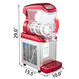 VEVOR 2 in 1 Commercial Slushy Machine 6L 450W Soft Ice Cream Maker 110V Temperature-10℃ to 5℃ LED Display Automatic Clean Preservation Function