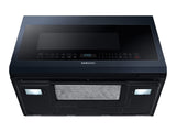 Samsung Smart Bespoke ME21A706BQN - Microwave oven - over-range - 2.1 cu. ft - 1000 W - navy steel with built-in exhaust system