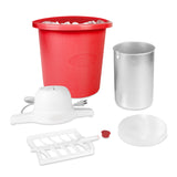 Nostalgia 4 Quart Plastic Ice cream Maker, Red