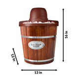 Nostalgia 4 Quart Wooden Ice Cream Bucket