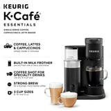 Keurig K-Café Essentials Single Serve K-Cup Pod Coffee Maker, Black