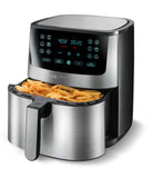 Gourmia 8-Qt Digital Air Fryer with Guided Cooking, Easy Clean, Stainless Steel