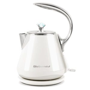 Elite Platinum EKT-1203W 1.2L Cool-Touch Stainless Steel Electric Kettle - White