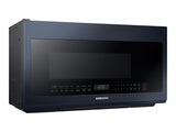 Samsung Smart Bespoke ME21A706BQN - Microwave oven - over-range - 2.1 cu. ft - 1000 W - navy steel with built-in exhaust system