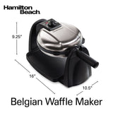 Hamilton Beach Flip Belgian Waffle Maker with Removable Plates, Black, 26030