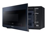 Samsung Smart Bespoke ME21A706BQN - Microwave oven - over-range - 2.1 cu. ft - 1000 W - navy steel with built-in exhaust system