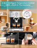 Gevi Espresso Machine with steamer 15 Bar Cappuccino Coffee Maker for Latte Mocha