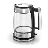 Russell Hobbs Glass 1.7L Electric Kettle, Black & Stainless Steel, KE7900BKR